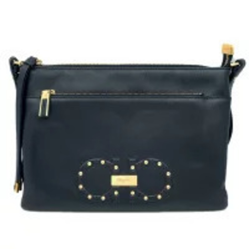 Salvatore Ferragamo Gancini Pouch Bag Accessories Shoulder Bag Leather Black